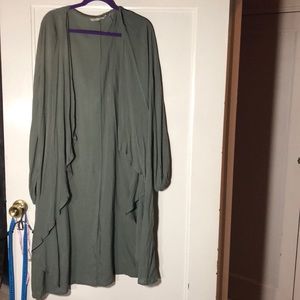 Soft Surroundings Gray Silk Duster